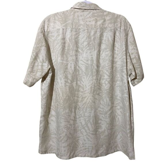 🌿 Tasso Elba Silk Linen Blend Lightweight Hawaiian Coastal Cool Button Down - Picture 2 of 5